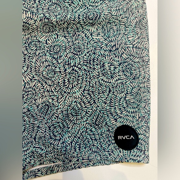 RVCA Industry Men’s board shorts, size 34, 19.5” length from waistband down leg. - Picture 3 of 4